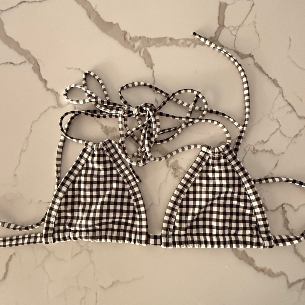 Montce Gingham Euro Bikini Top - Large